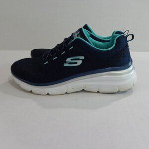 Skechers Women's  Fashion Fit Up A Level Navy‎ Running Shoes Sneakers Size 9.5